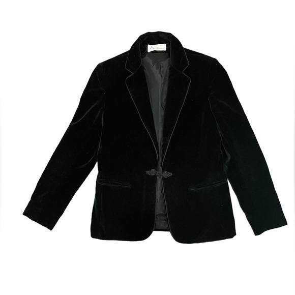 WEATHERVANE Vintage 90s Velvet Blazer Size 4 - Picture 1 of 5